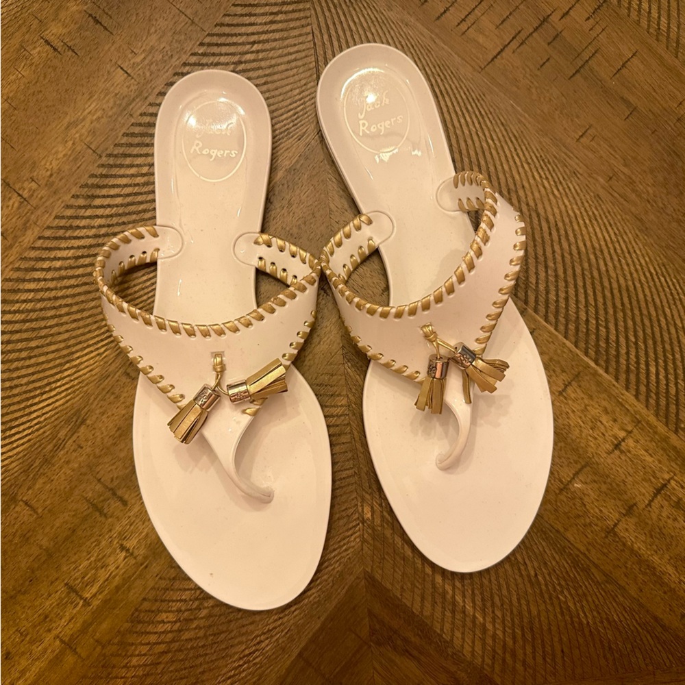 Jack Rogers White Jelly Sandals